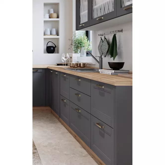 Kuchyňská Skříňka Tara V7-80-2k/4 graphite mat,7