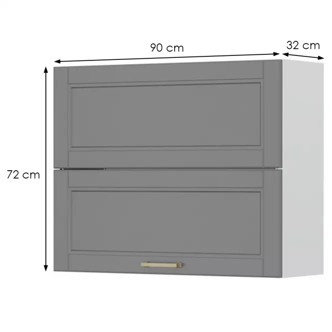 Kuchyňská Skříňka Tara V7-90-2kp/4 graphite mat,2