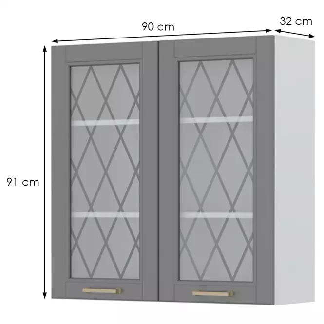 Kuchyňská Skříňka Tara V9-90-2ks/4 graphite mat,2