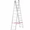 Hliníkový žebřík 3 x 11 příček, do 150 kg,2