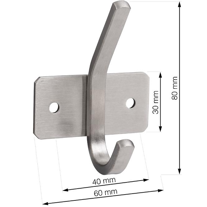 Věšák 60x30x80 mm nerez