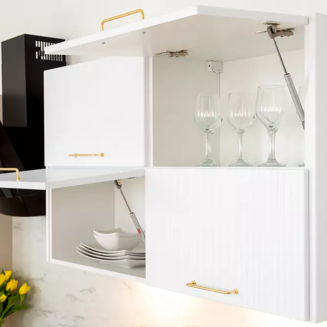 Kuchyňská skříňka Kate d60pk 2133 pl bílý puntík,8