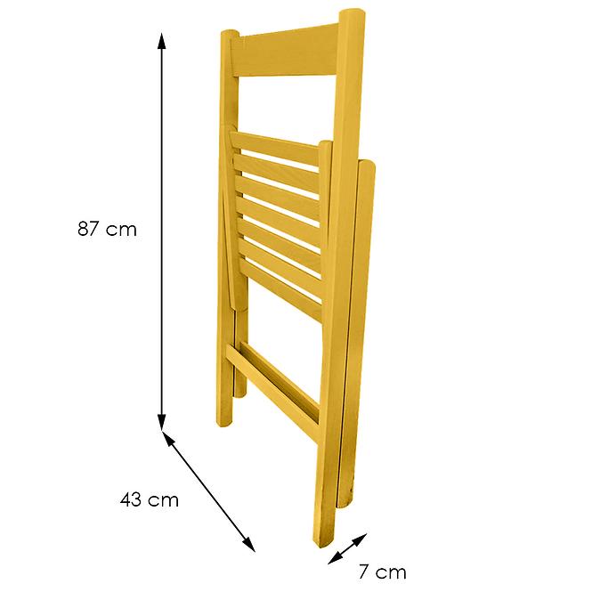 Židle Libro 43X48X79 cm žlutá,4