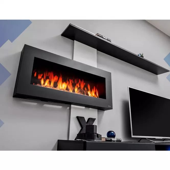 Obývací Stěna Flame B + biokrb černá/šedá