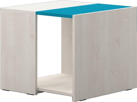 Levně Konferenční stolek JOY-KLS polar pine/mango/lime/torquise