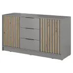 Komoda Nelly 2d šedá/lamela artisan
