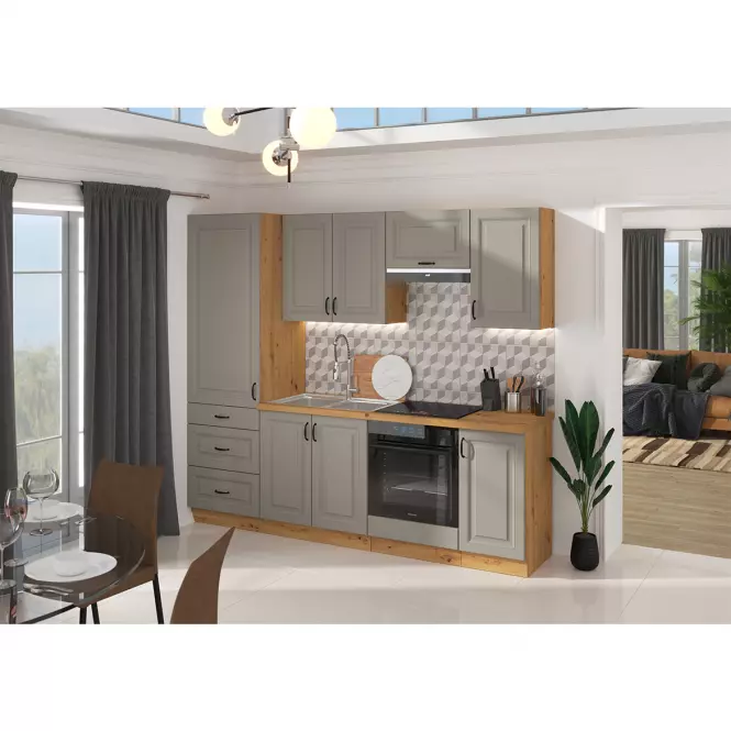 Kuchyňská Skříňka Stilo claygrey/artisan 80D 2F BB,4