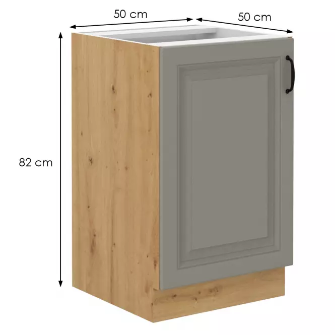 Kuchyňská Skříňka Stilo claygrey/artisan 50ZL 1F BB,2