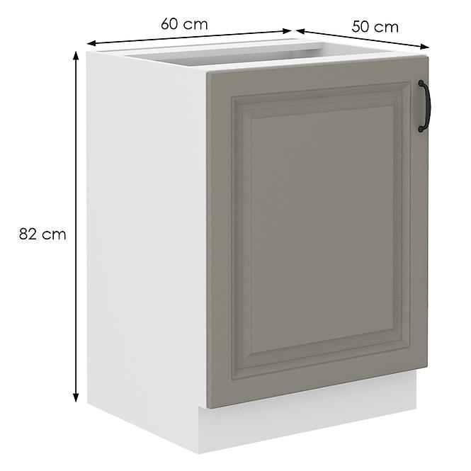 Kuchyňská Skříňka Stilo claygrey/bílá 60D 1F BB