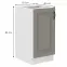 Kuchyňská Skříňka Stilo claygrey/bílá 40D 1F BB,2