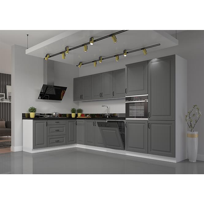 Kuchyňská Skříňka Stilo dustgrey/bílá 80ZL 2F BB,6