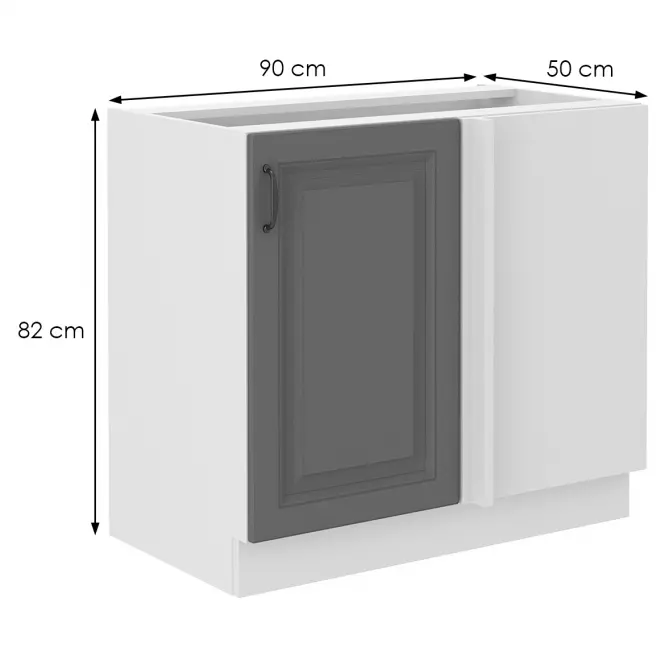 Kuchyňská Skříňka Stilo dustgrey/bílá 105 ND 1F BB,2