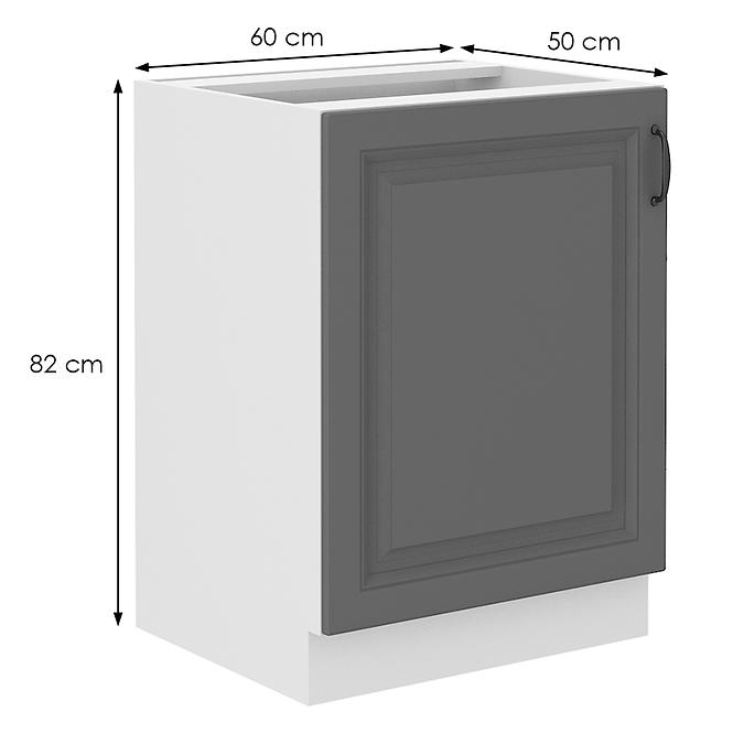 Kuchyňská Skříňka Stilo dustgrey/bílá 60D 1F BB