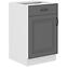 Kuchyňská Skříňka Stilo dustgrey/bílá 50D 1F 1S BB