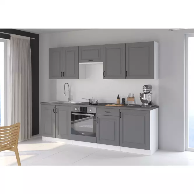 Kuchyňská Skříňka Stilo dustgrey/bílá 50D 1F 1S BB,7