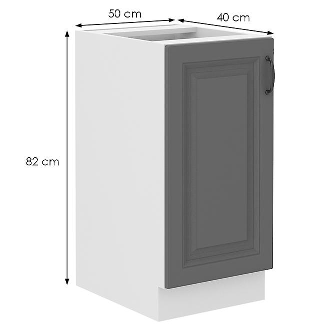 Kuchyňská Skříňka Stilo dustgrey/bílá 40D 1F BB,2