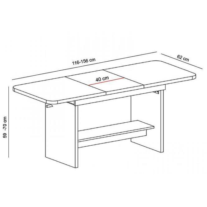 Konferenční stolek/Stůl Janek jasan světlý