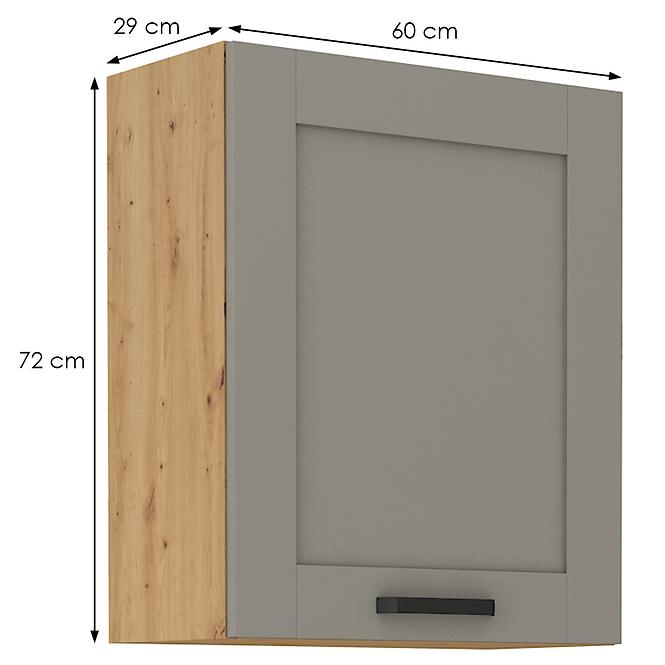 Kuchyňská skříňka Luna claygrey/artisan 60G-72 1F