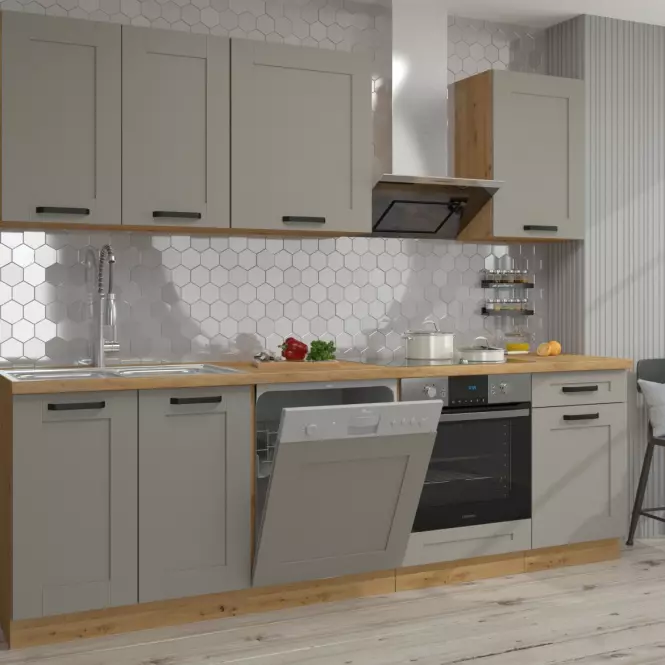 Kuchyňská skříňka Luna claygrey/artisan 40GS-90 1F,5