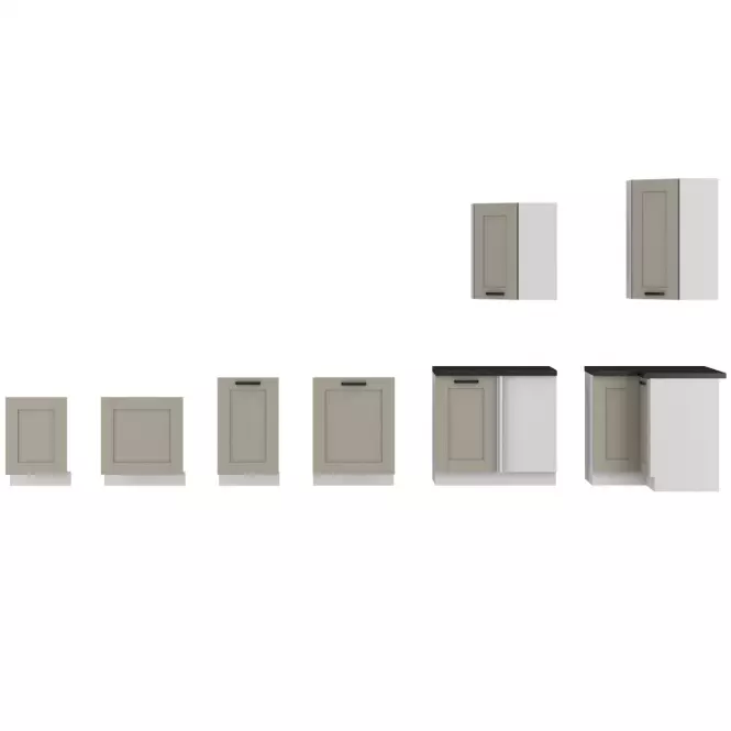 Kuchyňská skříňka Luna claygrey/bílá 40G-72 1F,10