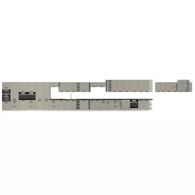 Kuchyňská skříňka Luna claygrey/bílá 45G-90 1F,9