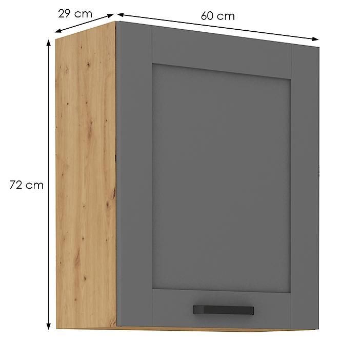 Kuchyňská skříňka Luna dustgrey/artisan 60G-72 1F