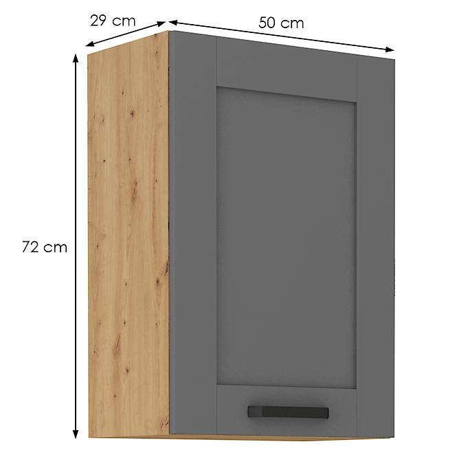 Kuchyňská skříňka Luna dustgrey/artisan 50G-72 1F