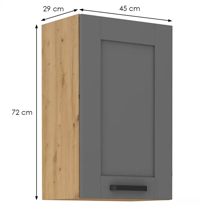 Kuchyňská skříňka Luna dustgrey/artisan 45G-72 1F,2