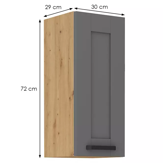 Kuchyňská skříňka Luna dustgrey/artisan 30G-72 1F,2