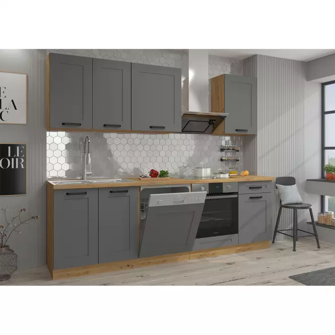 Kuchyňská skříňka Luna dustgrey/artisan 30G-72 1F,5