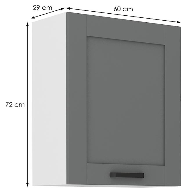 Kuchyňská skříňka Luna dustgrey/bílá 60G-72 1F