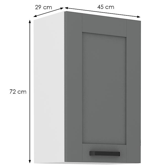 Kuchyňská skříňka Luna dustgrey/bílá 45G-72 1F