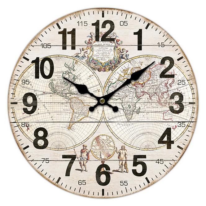 Dřevěné nástěnné hodiny HLC6005 34x34x1 cm