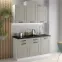 Kuchyňská skříňka Luna claygrey/bílá 80D 2F BB,4