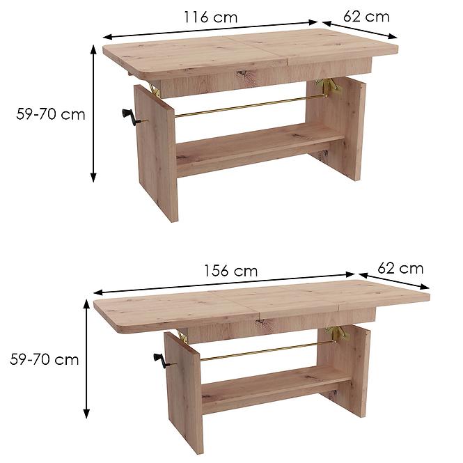 Konferenční stolek/Stůl Janek dub artisan