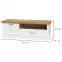 Tv Stolek Tara TV1K1F white/pacific walnut,2