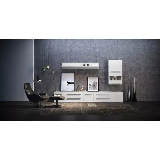 Vitrína Piano V90-2KS/PN-70/KA/70 crystal white,7
