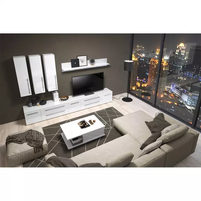Vitrína Piano V90-2KS/PN-70/KA/70 crystal white,8
