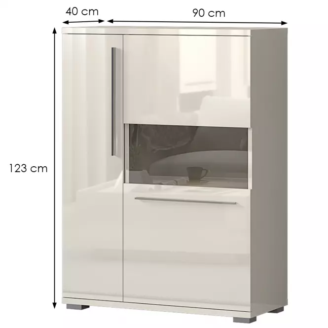 Vitrína Piano V90-2KS/PN-71/KA/71 beige,2