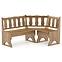 Rohová lavice borovice NR101-150x86x110 dub,2