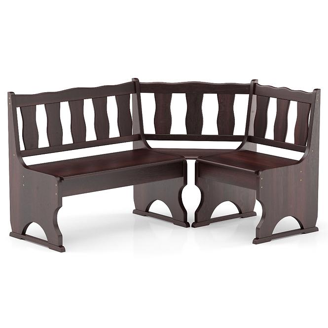 Rohová lavice borovice NR101-150x86x110 ořech,2