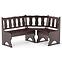 Rohová lavice borovice NR101-150x86x110 ořech,2