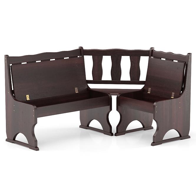 Rohová lavice borovice NR101-150x86x110 ořech,3