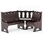 Rohová lavice borovice NR101-150x86x110 ořech,3
