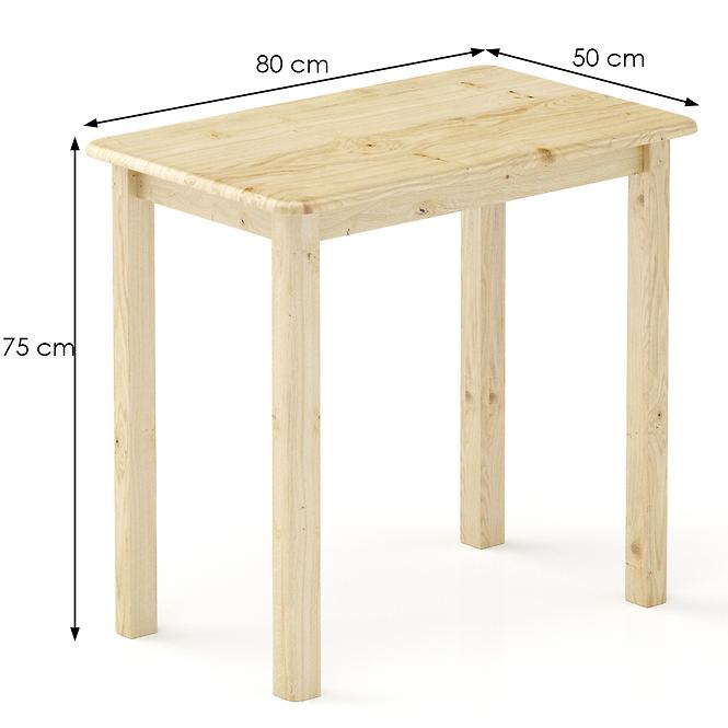 Stůl borovice ST104-80x75x50 syrová