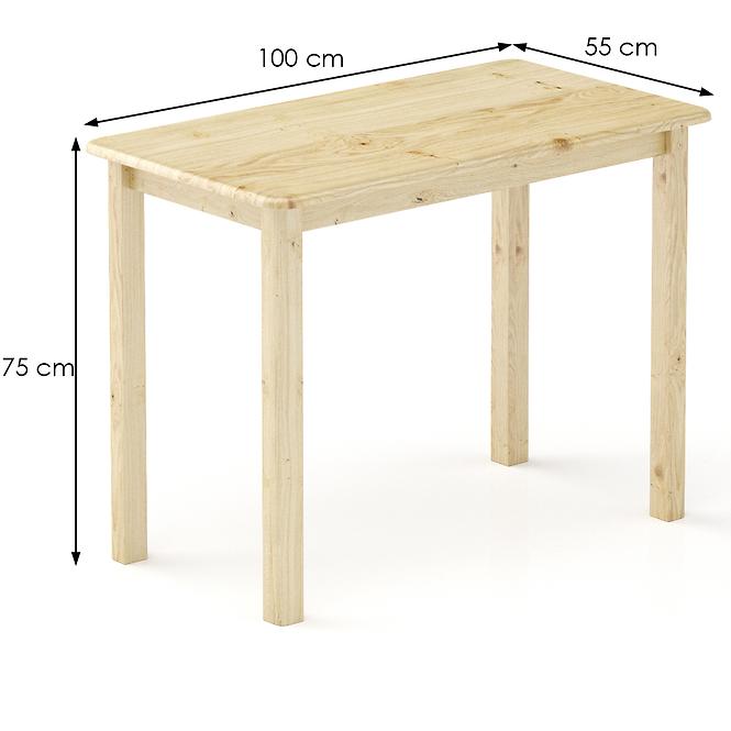 Stůl borovice ST104-100x75x55 syrová