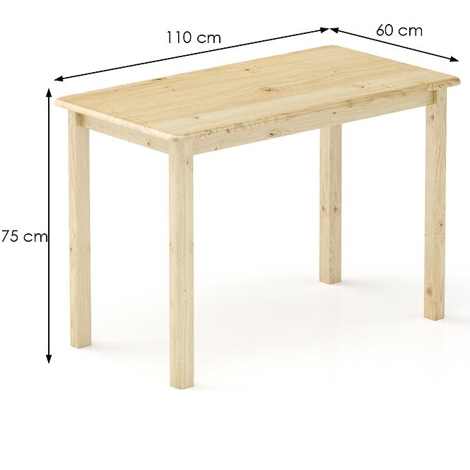 Stůl borovice ST104-110x75x60 syrová