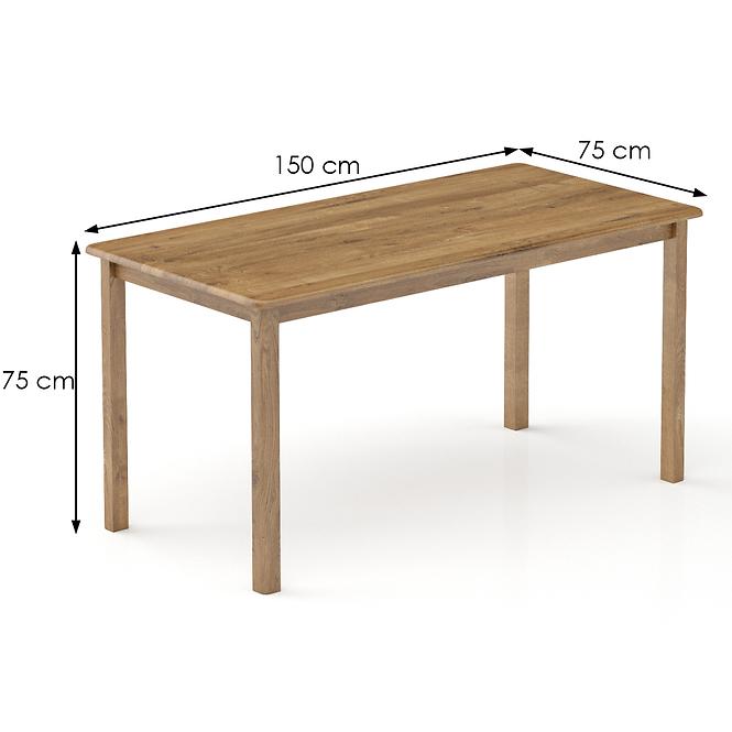 Stůl borovice ST104-150x75x75 dub,3