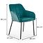 Židle K305 látka velvet/kov tmavě zelená,2