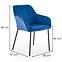 Židle K305 látka velvet/kov tmavě modrá,2